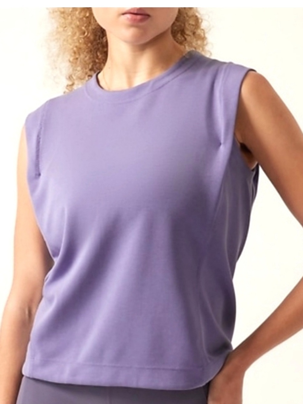 Athleta Lavender Sleeveless Crewneck Tank